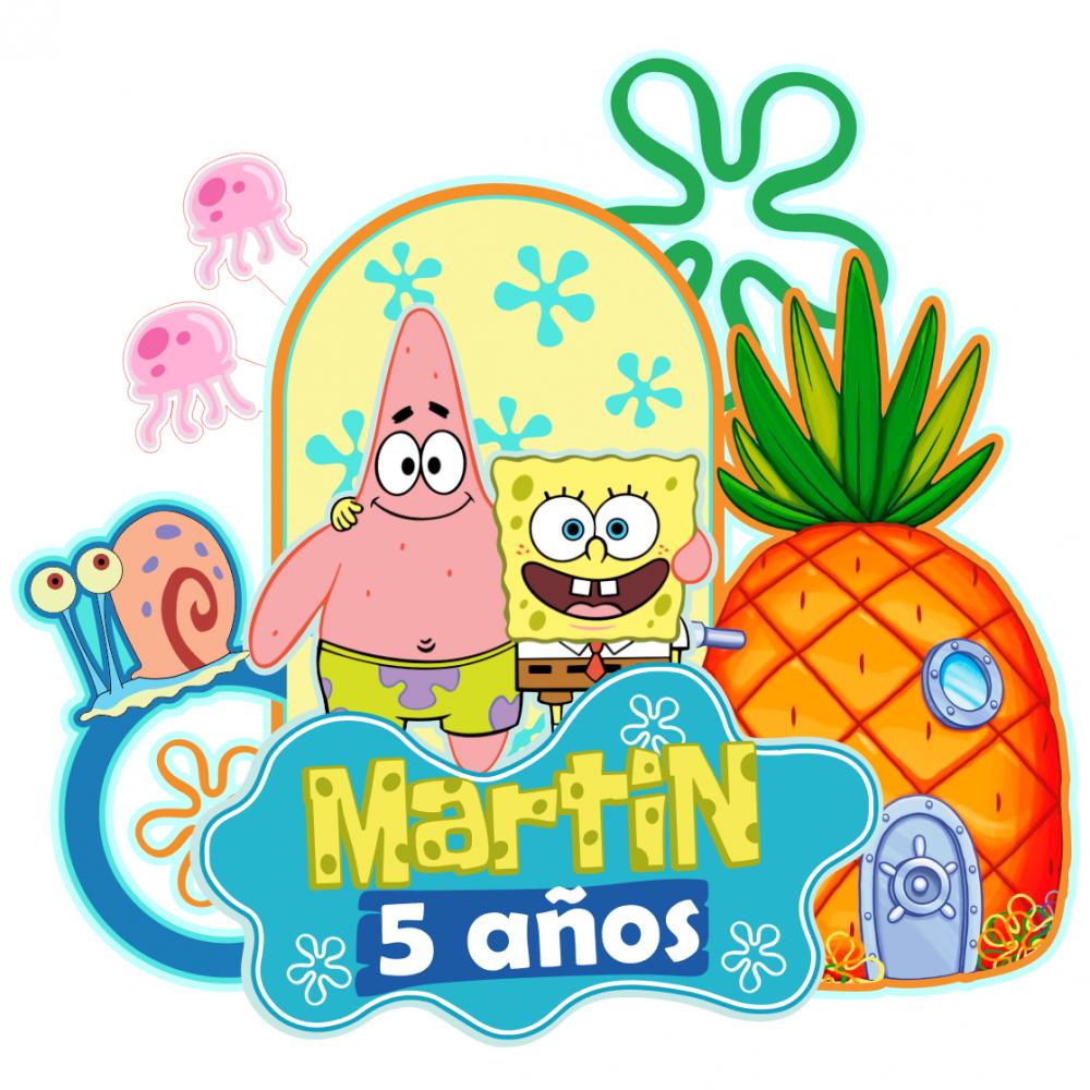 Arquivo de corte Topo de Bolo Bob Esponja