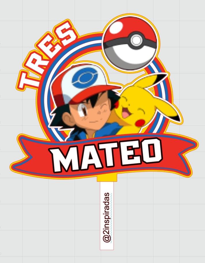 Arquivo de corte topo de bolo Pokemon