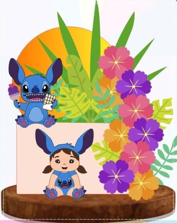 Arquivo de corte topo de bolo Lilo Stitch