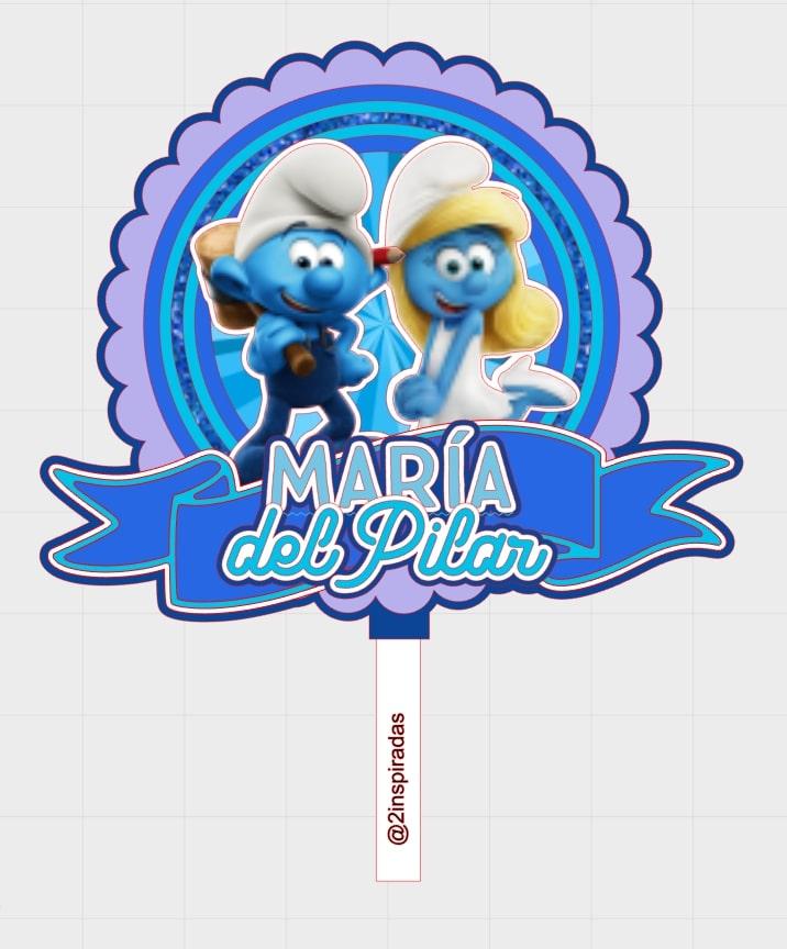 Arquivo de corte topo de bolo Smurf