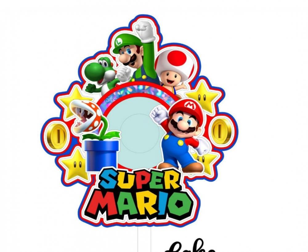 Arquivo de corte topo de bolo Super Mario