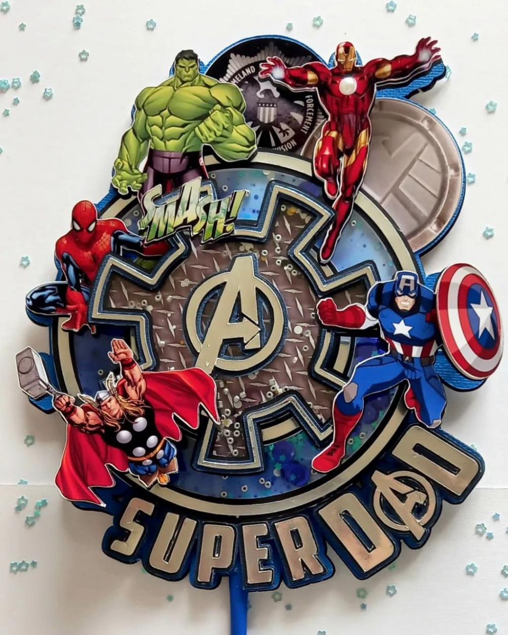 Arquivo de corte topo de bolo Avengers