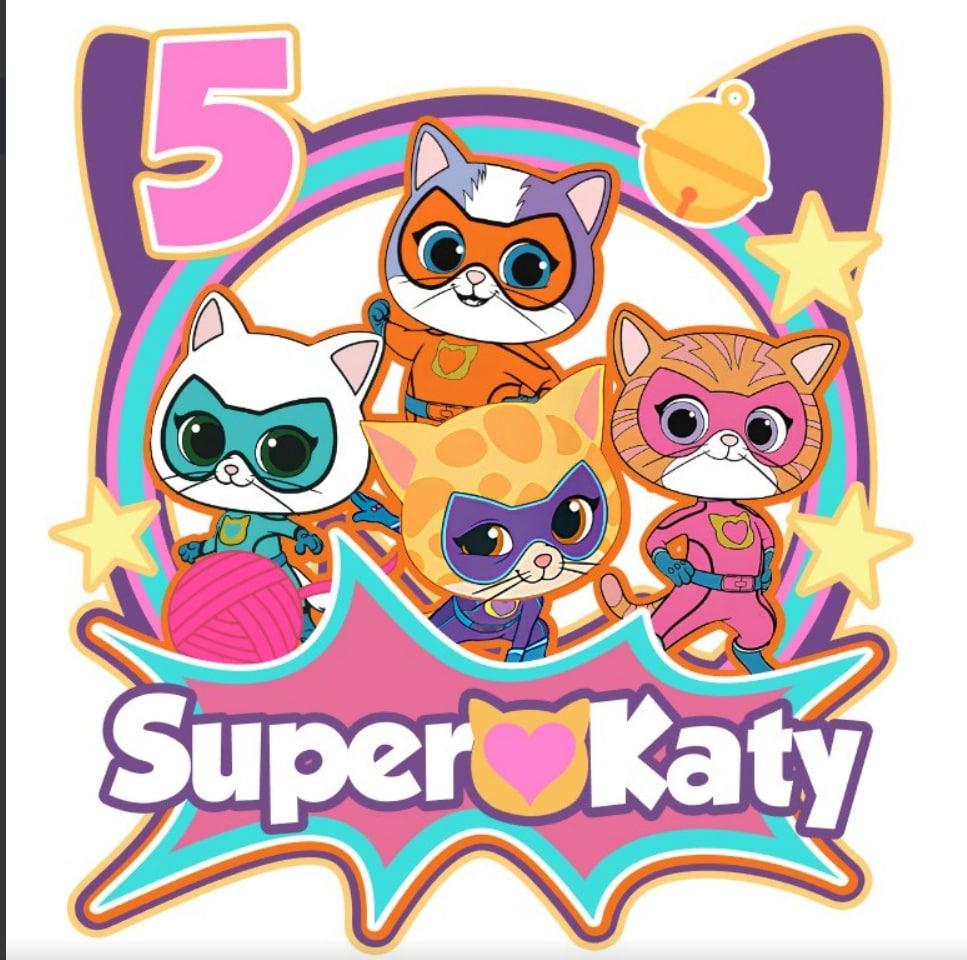 Arquivo de corte topo de bolo Super Kitties