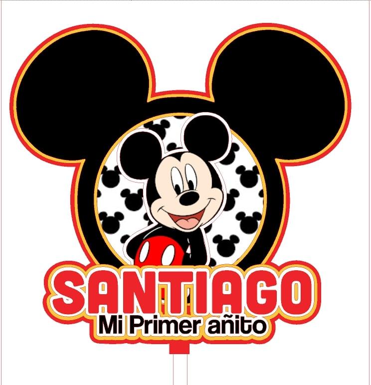 Arquivo de corte topo de bolo Mickey safari