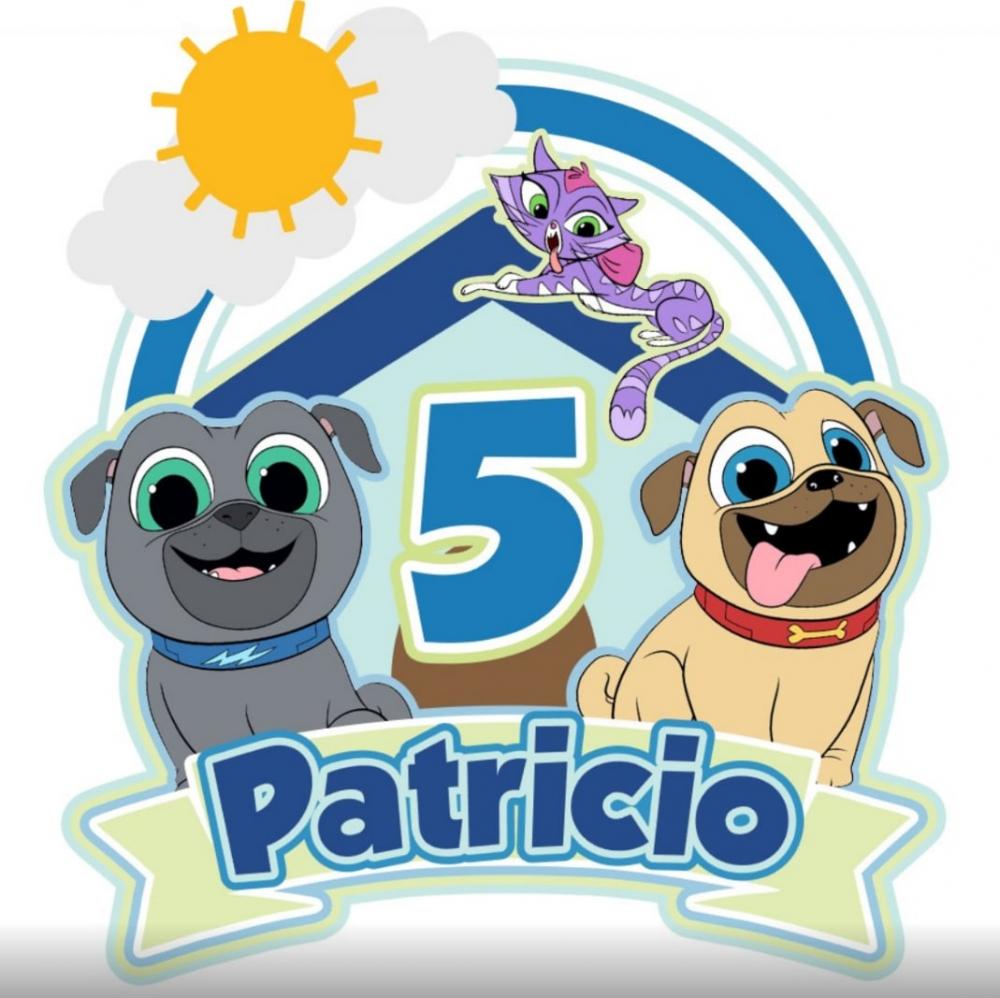 Arquivo de corte topo de bolo Puppy Dog Pals