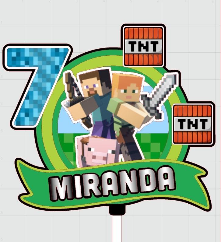 Topo de Bolo Minecraft