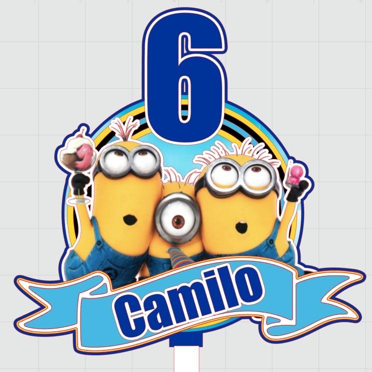 Topo de Bolo Minions