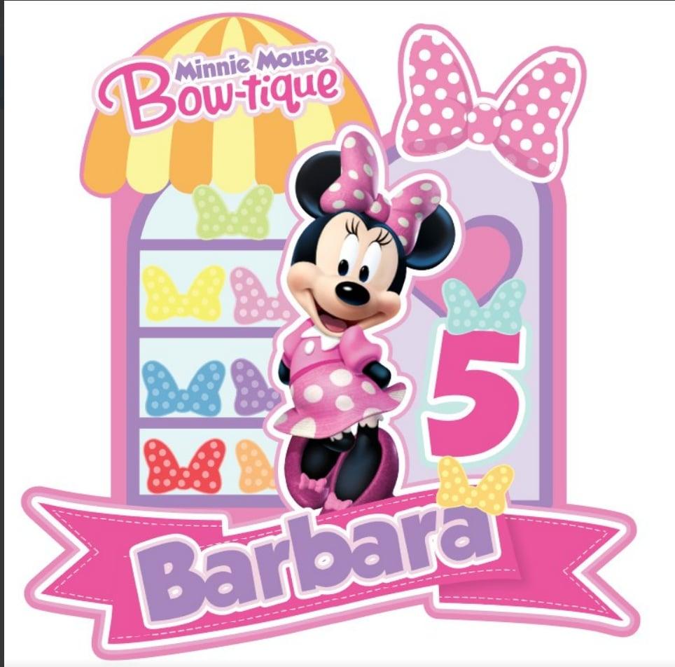 Topo de Bolo Minnie