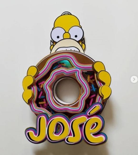 Topo de Bolo Simpsons