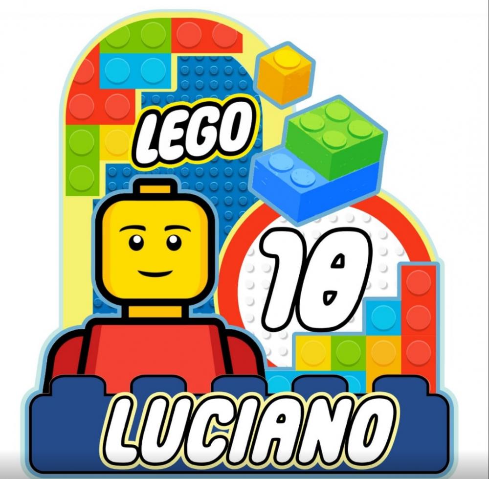 Topo de Bolo Lego