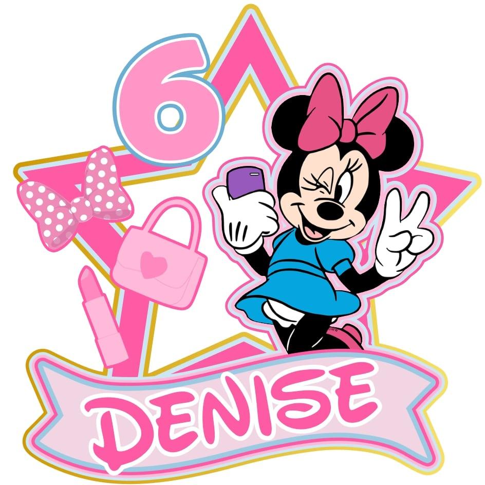 Topo de Bolo Minnie