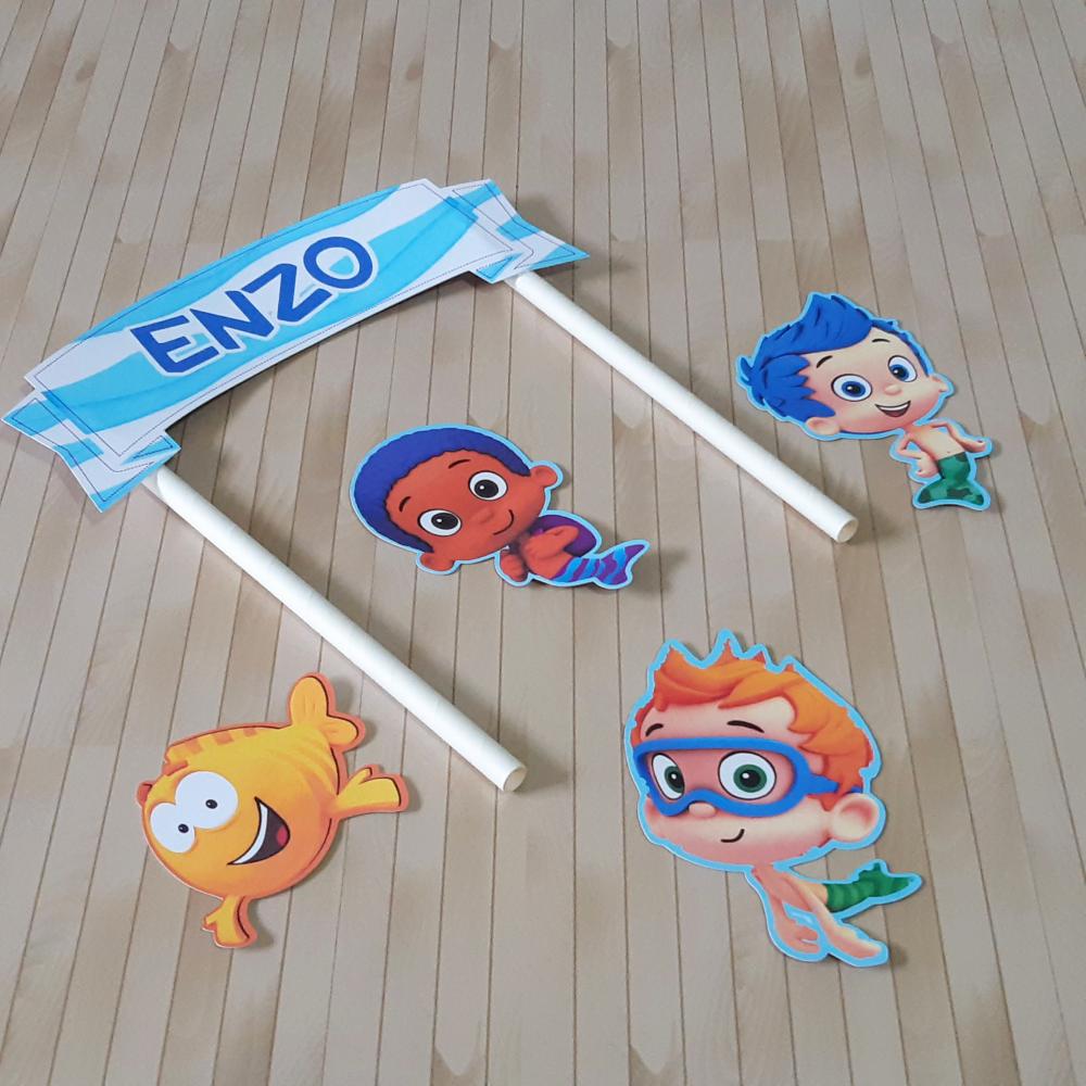 Topo de bolo Bubble Guppies