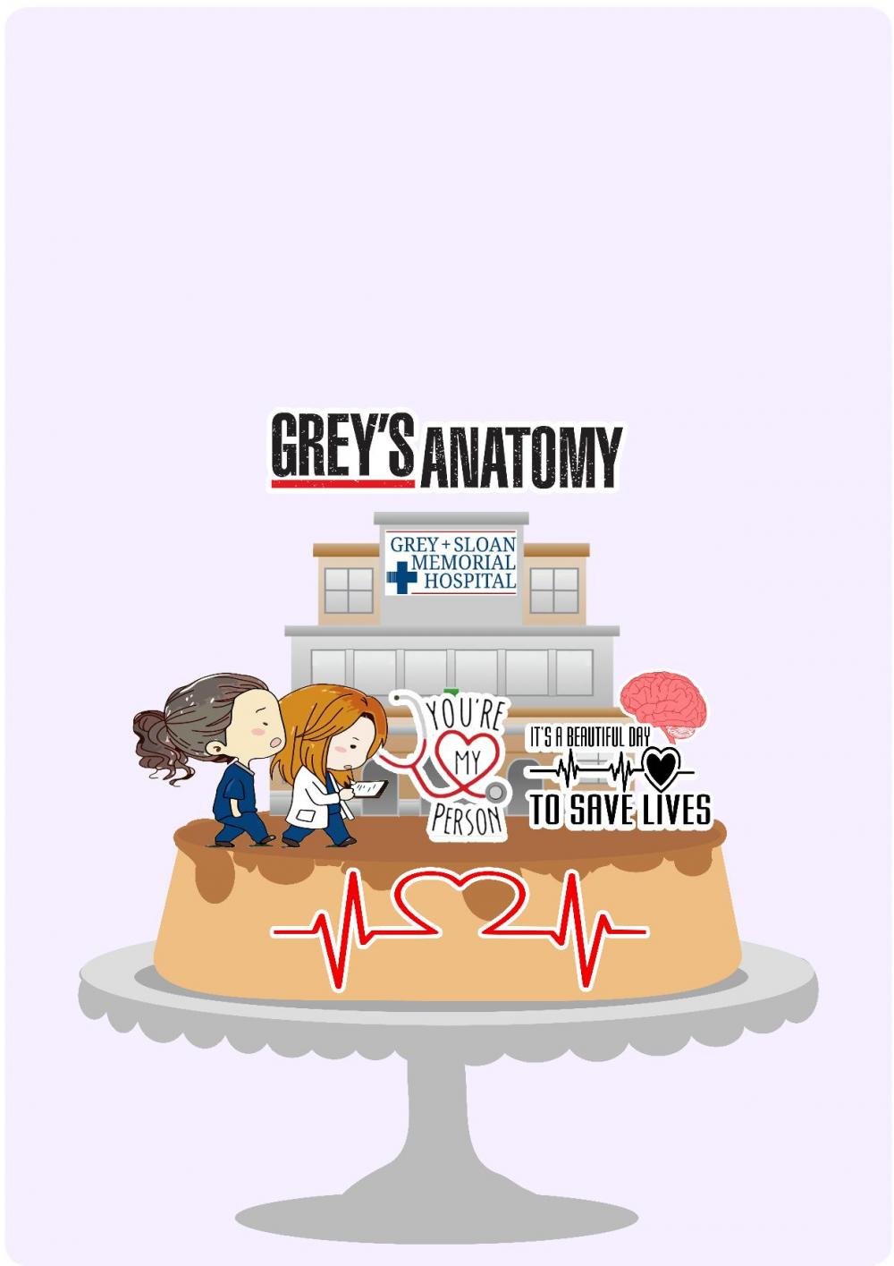 Arquivo de corte topo de bolo Greys anatomy