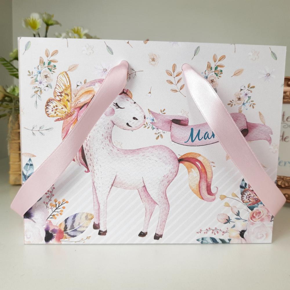 Sacolinha Personalizada tema Unicornio