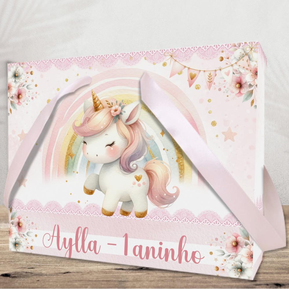 Sacolinha Personalizada tema Unicornio