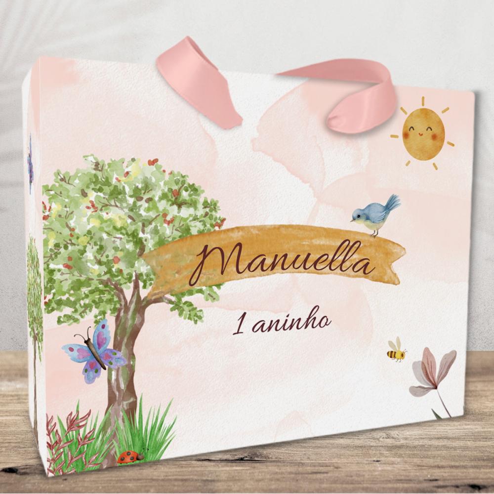 Sacola Personalizada tema Jardim e Borboletas