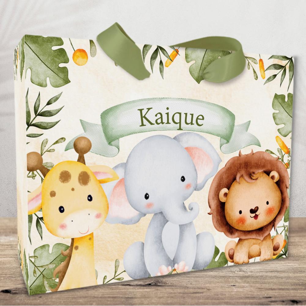 Sacolinha Personalizada tema Safari Baby