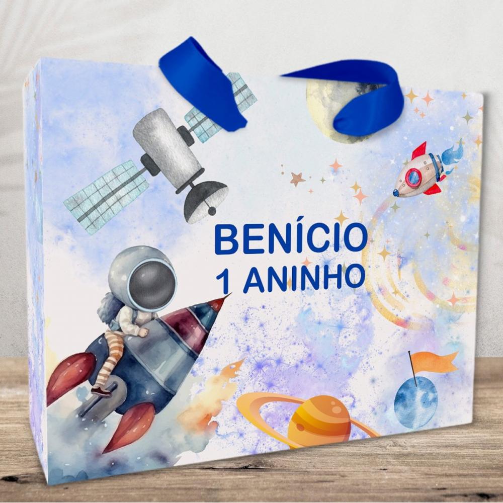 Sacolinha Personalziada tema Astronauta