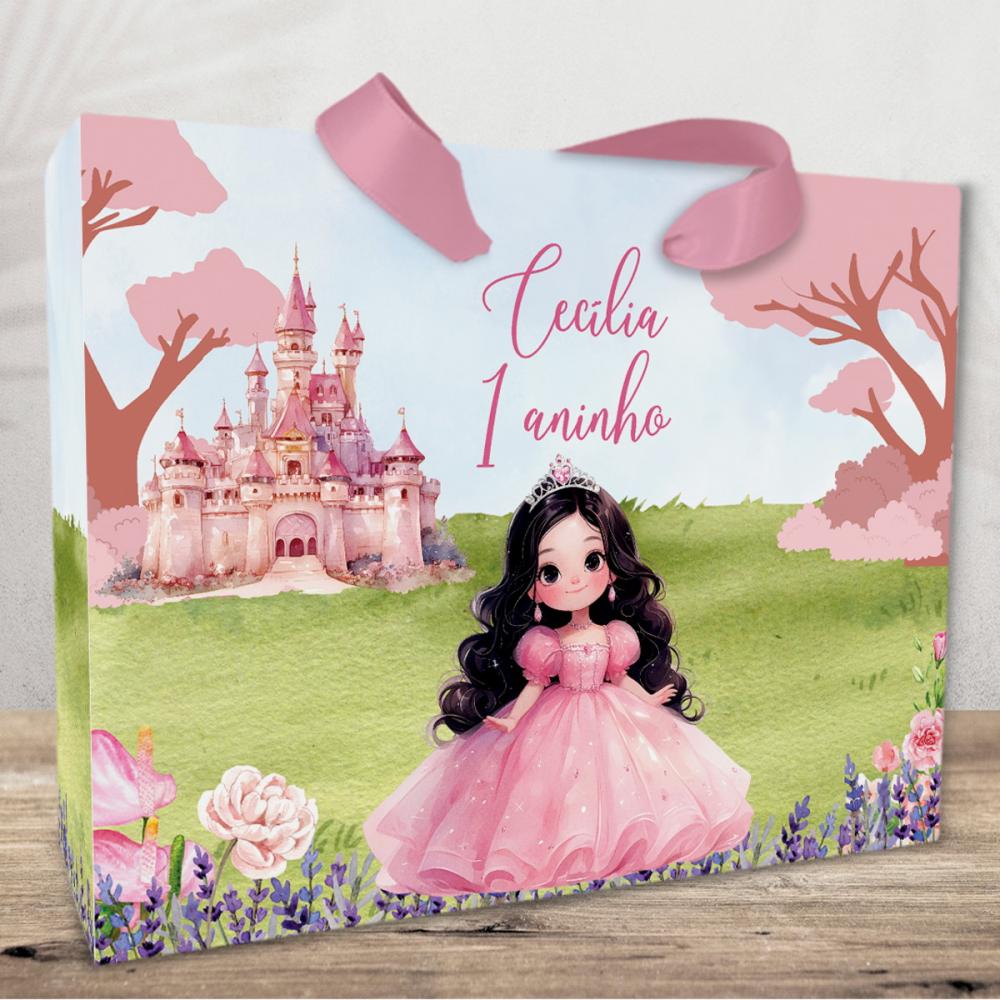 Sacolinha Personalizada Princesa e Castelo