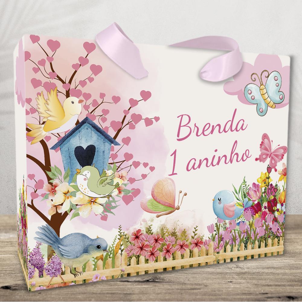 Sacola Personalizada Jardim de Passarinhos