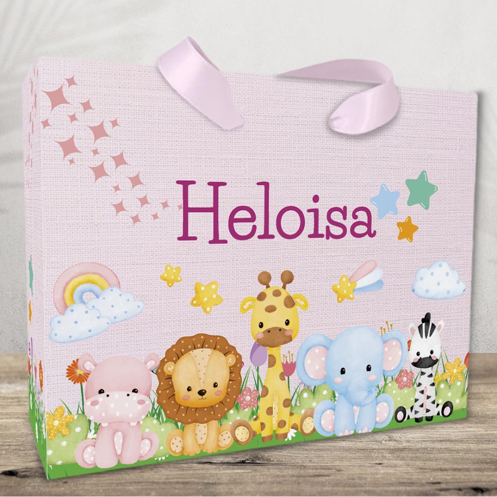 Sacolinha Personalizada Safari Baby Menina