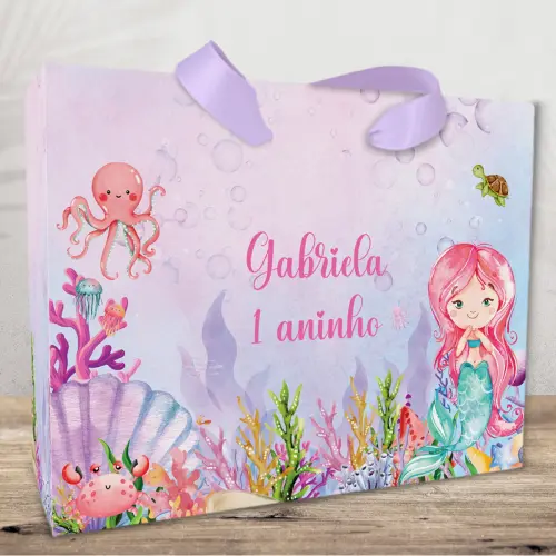 Sacola Personalizada tema Sereia