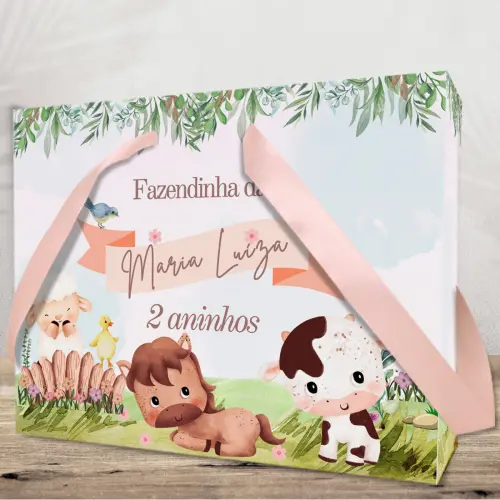 Sacolinha Personalizada tema Fazendinha