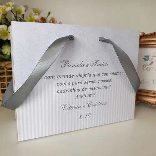 Sacola para Convite de Padrinhos de Casamento