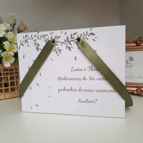 Sacola para Convite de Padrinhos de Casamento