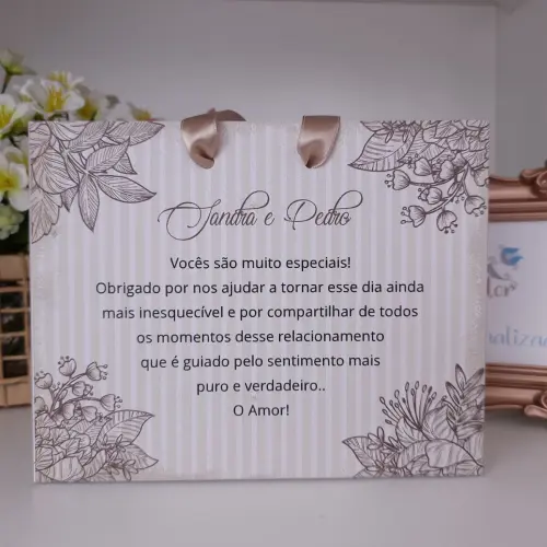 Sacola para Convite de Padrinhos de Casamento