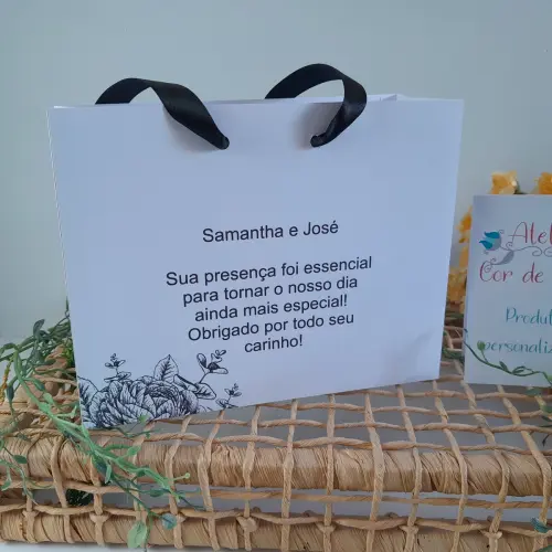 Sacola para Convite de Padrinhos de Casamento