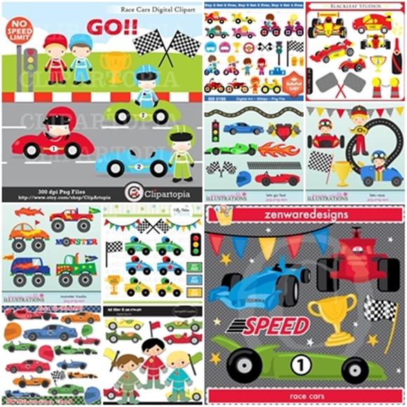 Carrinhos de corrida - Combo 10 Kits