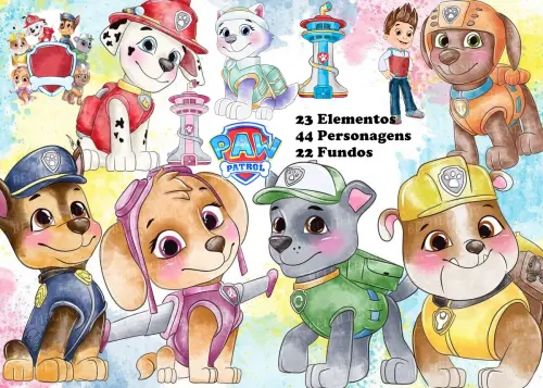 Patrulha Canina Aquarela - Compre 1 e ganhe 2