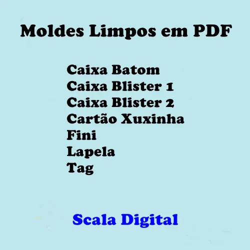 Moldes limpos em PDF - Compre 1 e ganhe 2