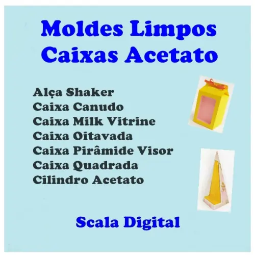 Moldes Studio Limpos para caixa acetato - Compre 1 e ganhe 2