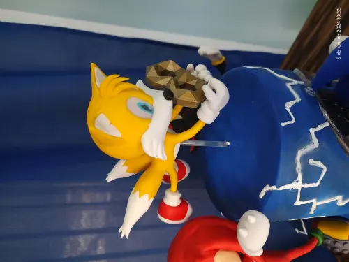 Bolo cenográfico do Sonic com led