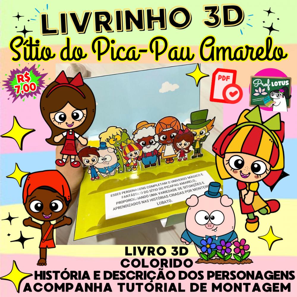 LIVRO 3D SÍTIO DO PICA-PAU AMARELO