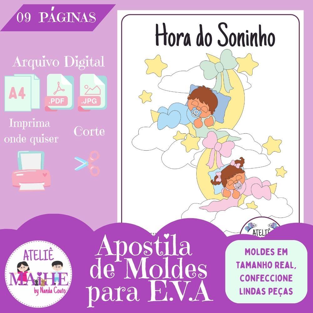 APOSTILA DE MOLDES PARA EVA PLACA DE PORTA HORA DO SONINHO