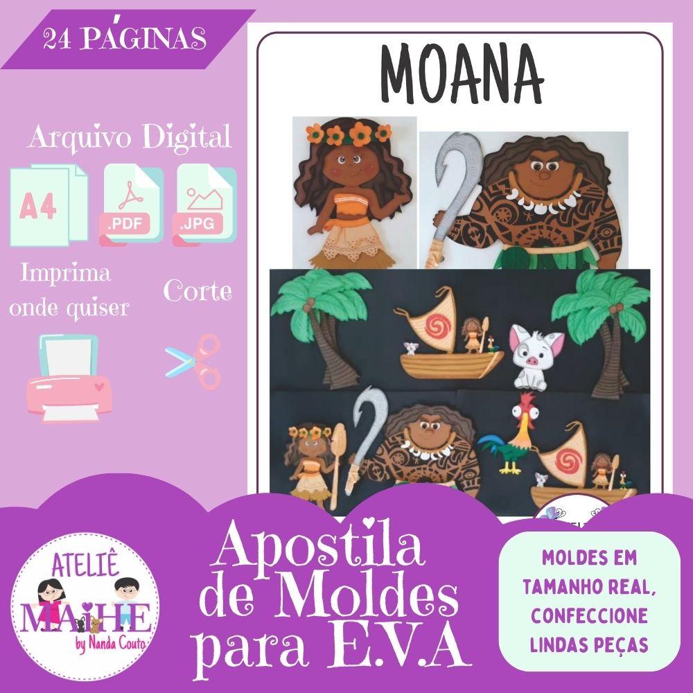 MOANA apostila de moldes para EVA