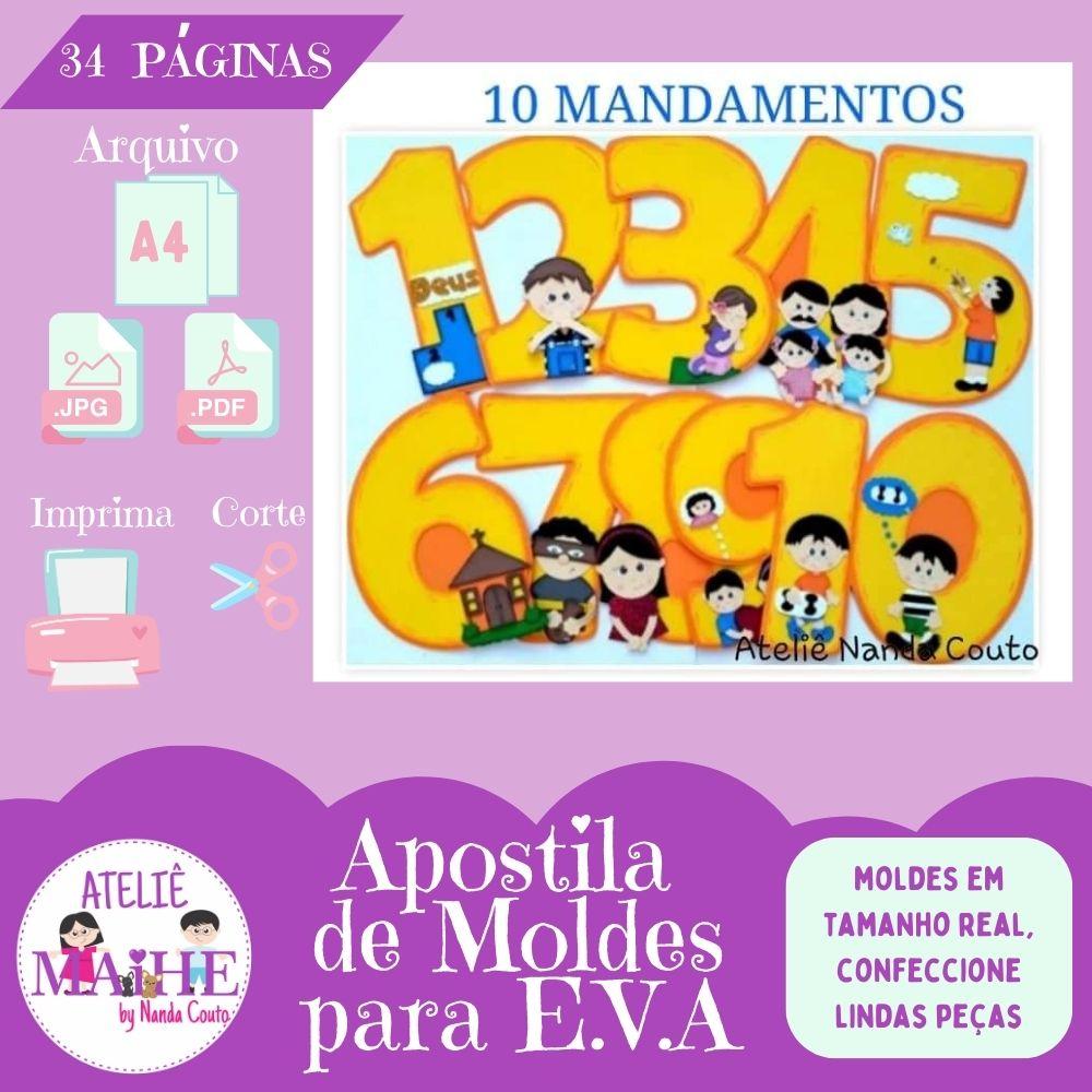 APOSTILA DE MOLDES PARA EVA 10 MANDAMENTOS