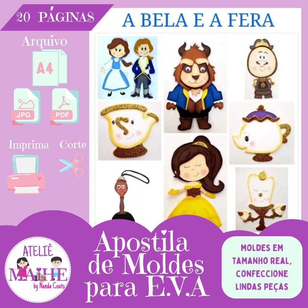 APOSTILA DE MOLDES PARA EVA A BELA E A FERA