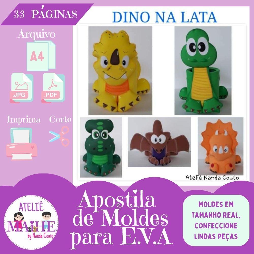 APOSTILA DE MOLDES PARA EVA DINO NA LATA