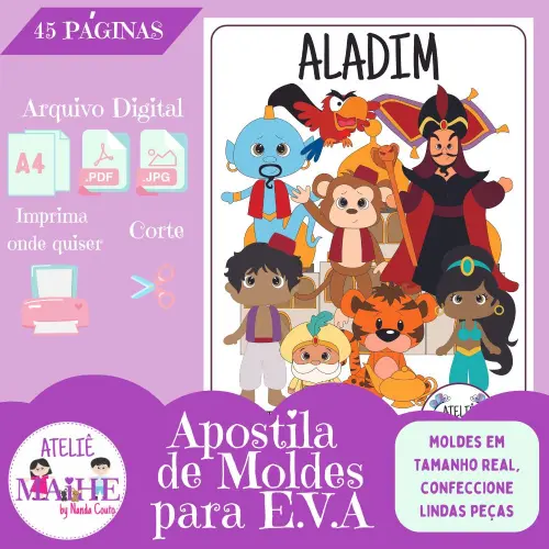 APOSTILA DE MOLDES PARA EVA ALADIM