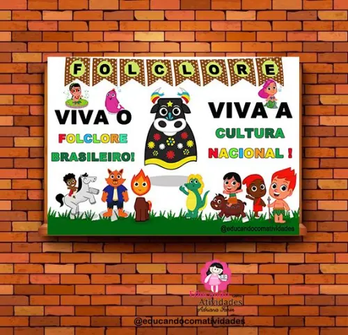 VIVA O FOLCLORE PAINEL E DECORAÇÃO DE PORTA