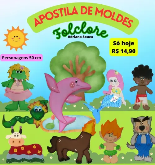 Apostila de moldes para painel de Folclore