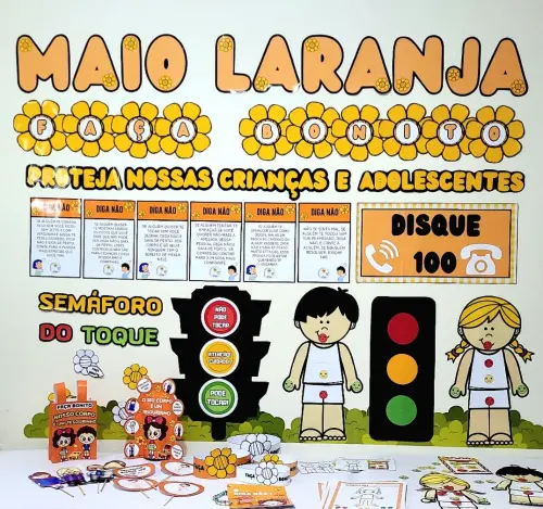 KIT MAIO LARANJA - PROTEJA NOSSAS CRIANÇAS E ADOLESCENTES