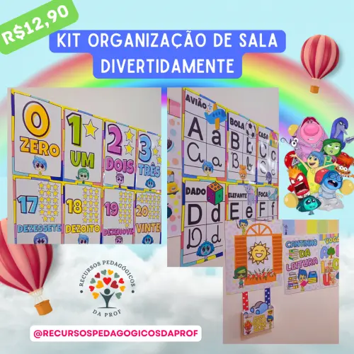 Kit Organização de Sala Divertidamente