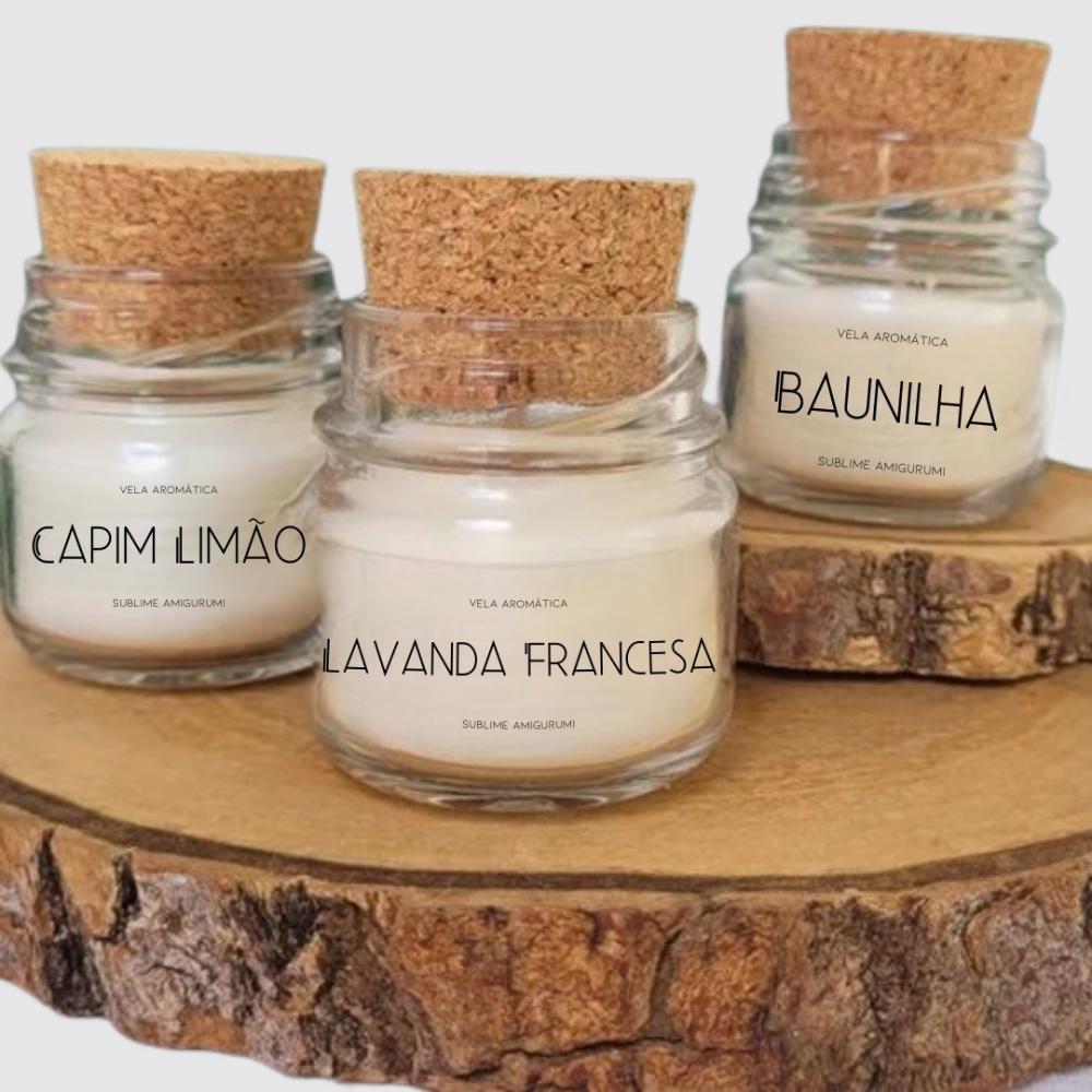 Kit 3 Velas Aromáticas Perfumadas Artesanais Pronta Entrega