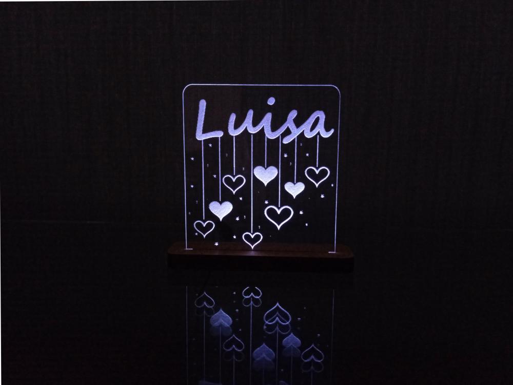 Luminária de Acrílico Led Personalizada