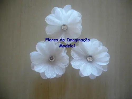 Mini Flores de Tecido Modelo1 - margarida